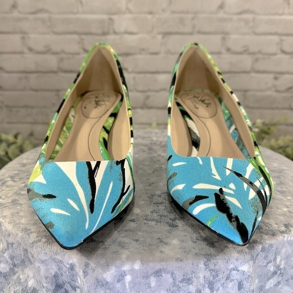 Lifestride Soft System “Pretty” Tropical Print Pointed Toe Low Heel WMS 7.5M✨EUC - Picture 2 of 9